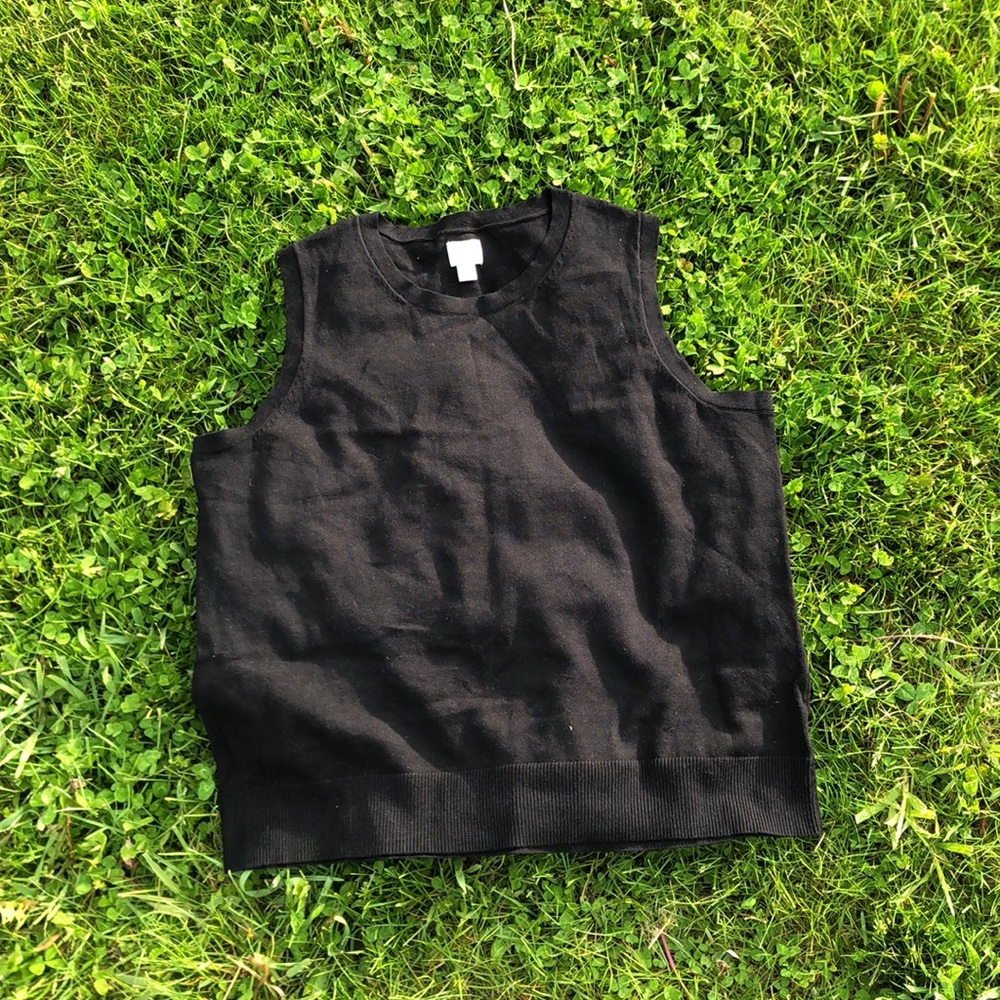 Black vest style Tank Top